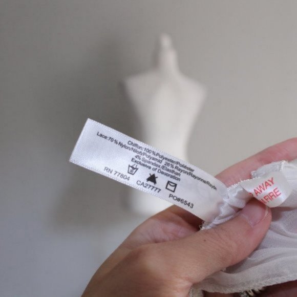 NWT Dreamgirl Pleated Lace Sheer Dress White 3X 4X - Picture 12 of 12